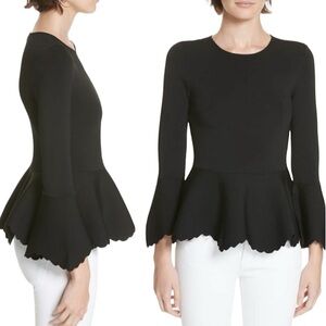 Ted Baker Peplum Scallop Knit Top